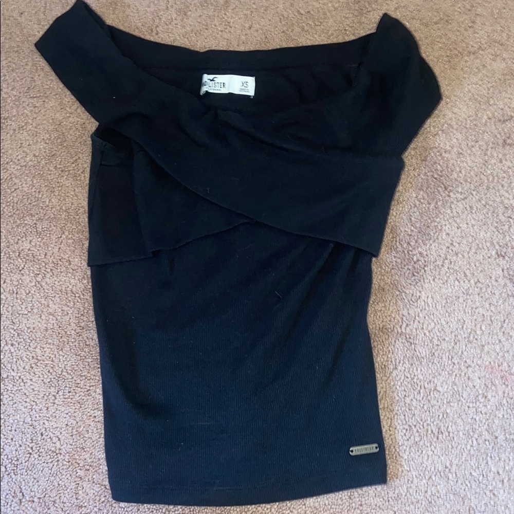 Hollister Black Ribbed Top